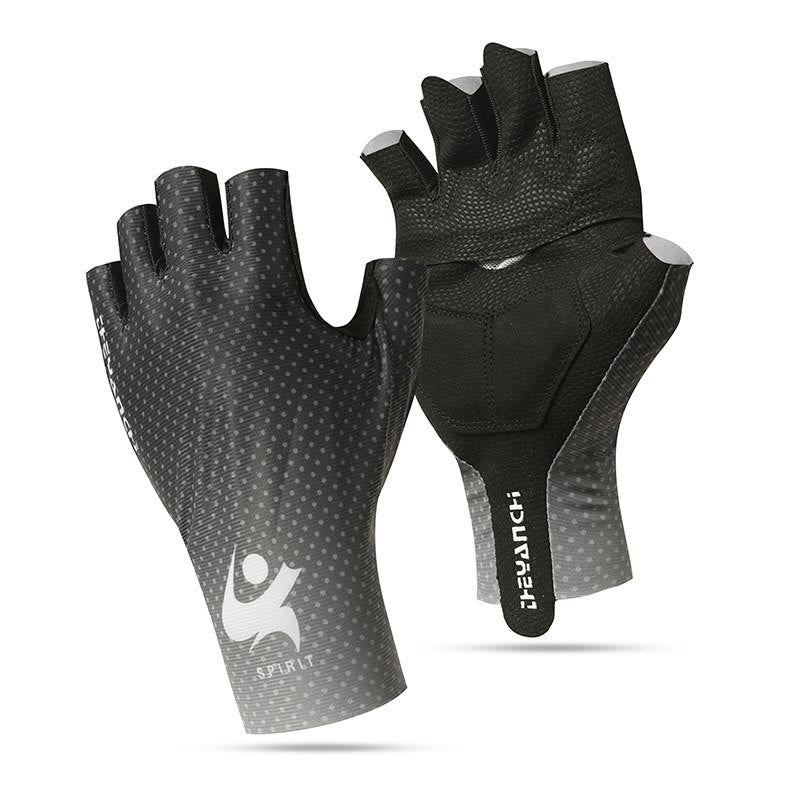 Guantes de ciclismo deportivos de medio dedo antideslizantes de seda helada