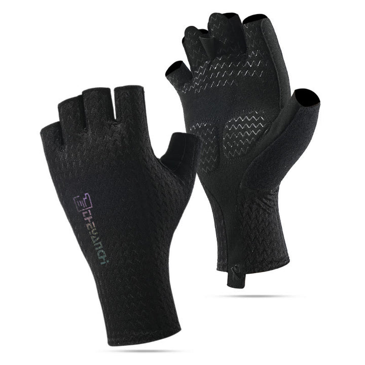 Guantes sin dedos transpirables y antideslizantes para deportes al aire libre