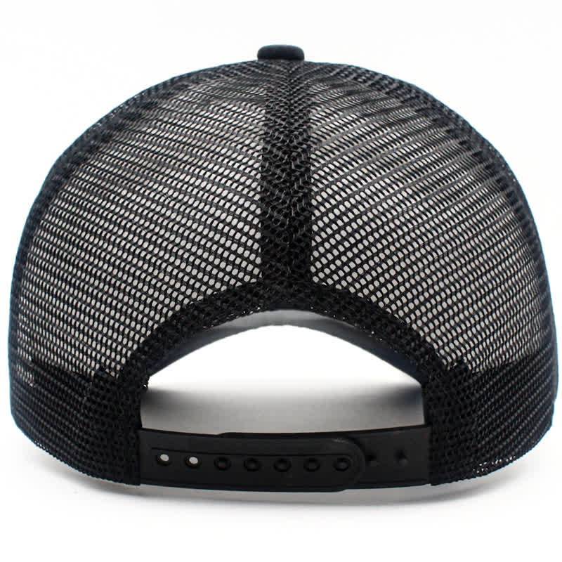 Gorra de camionero con parche de etiqueta de cuero y bandera de EE. UU. UU. "El mejor papá del mundo"