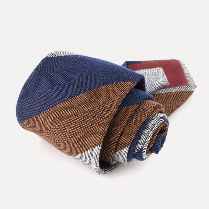 Corbata de rayas de lana suave estilo británico para hombre - image 11