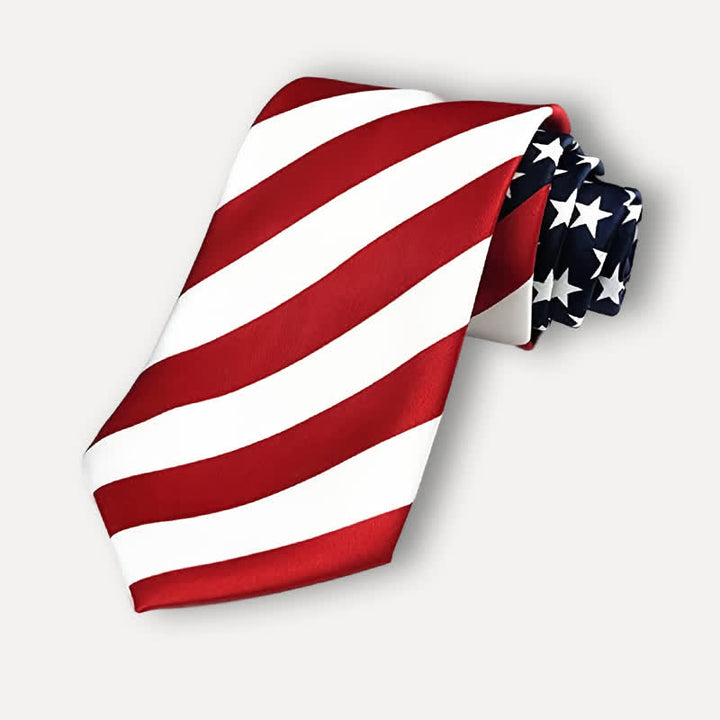 Corbata con bandera de estrellas y rayas para hombre