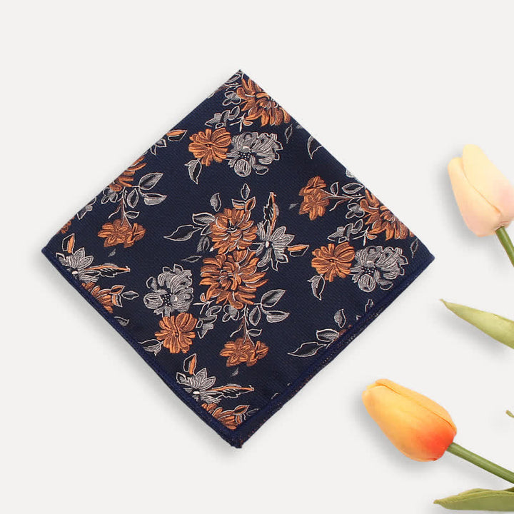 Corbata informal con estampado floral de crisantemo para hombre