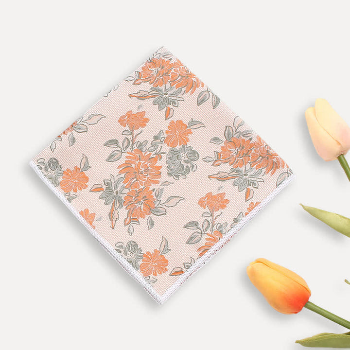 Corbata informal con estampado floral de crisantemo para hombre