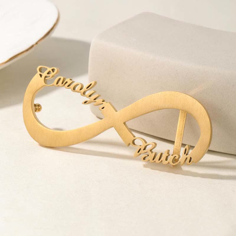 Cinturón de cuero con hebilla DIY y nombre personalizado de Infinity Note