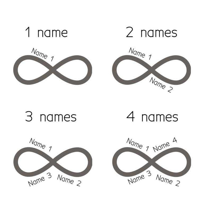 Cinturón de cuero con hebilla DIY y nombre personalizado de Infinity Note