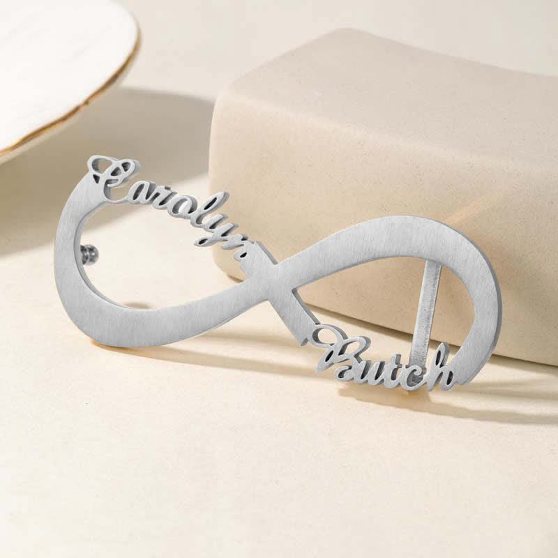 Cinturón de cuero con hebilla DIY y nombre personalizado de Infinity Note