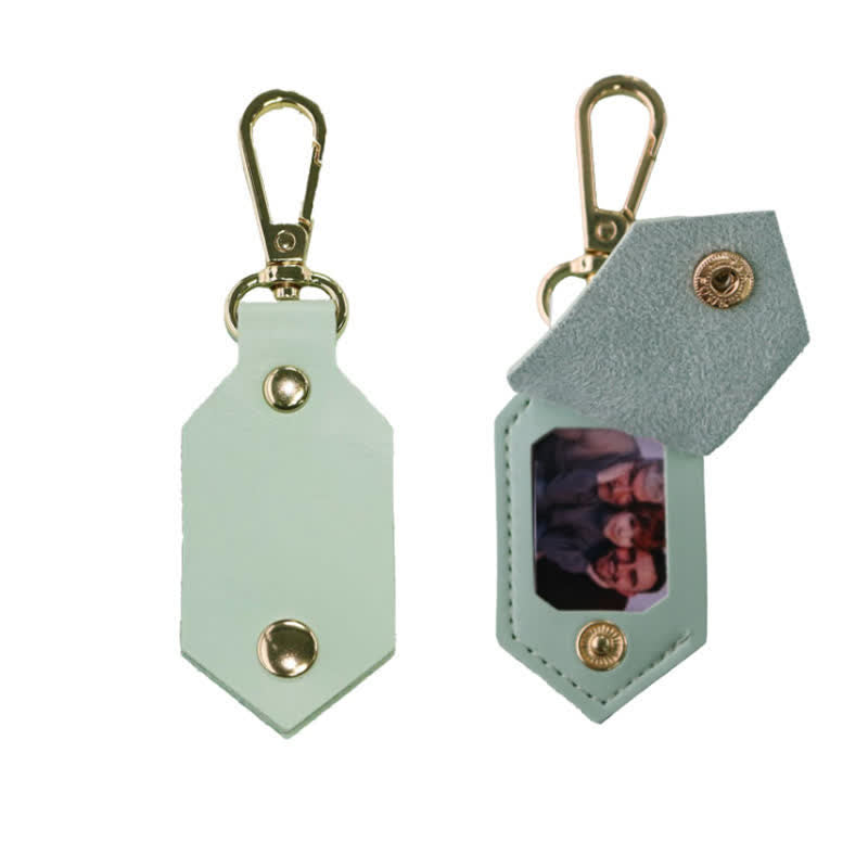 Llavero de cuero con foto personalizada para cumpleaños, aniversario y pareja.