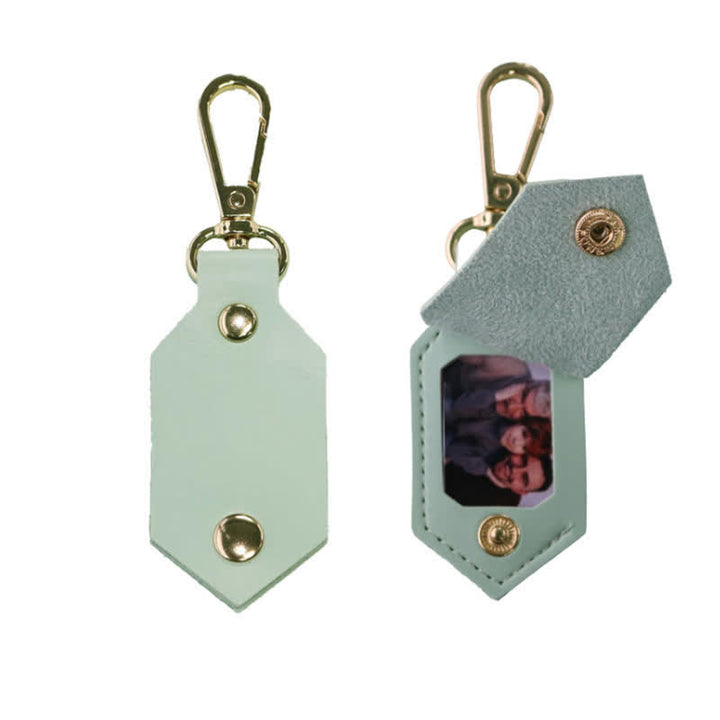 Llavero de cuero con foto personalizada para cumpleaños, aniversario y pareja.