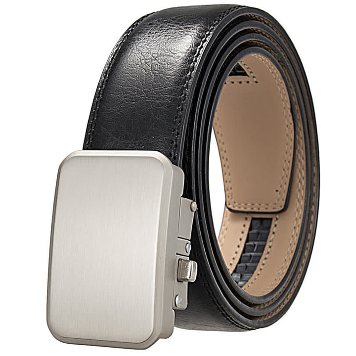 Cinturón de cuero con hebilla automática, idea de regalo con monograma y nombre personalizado - Negro #3 - 46 - image 8
