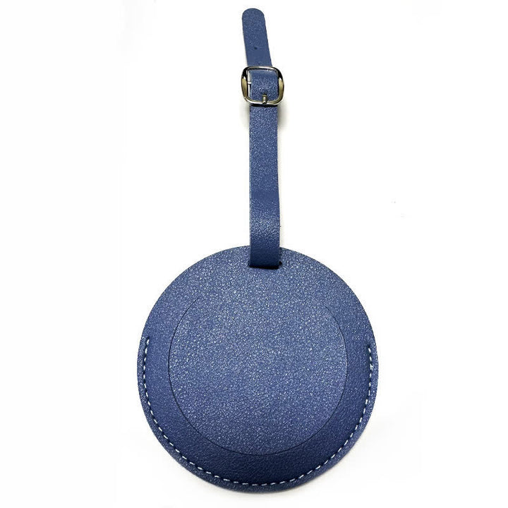 Etiqueta de equipaje redonda de un solo lado con texto personalizado - Azul - image 11