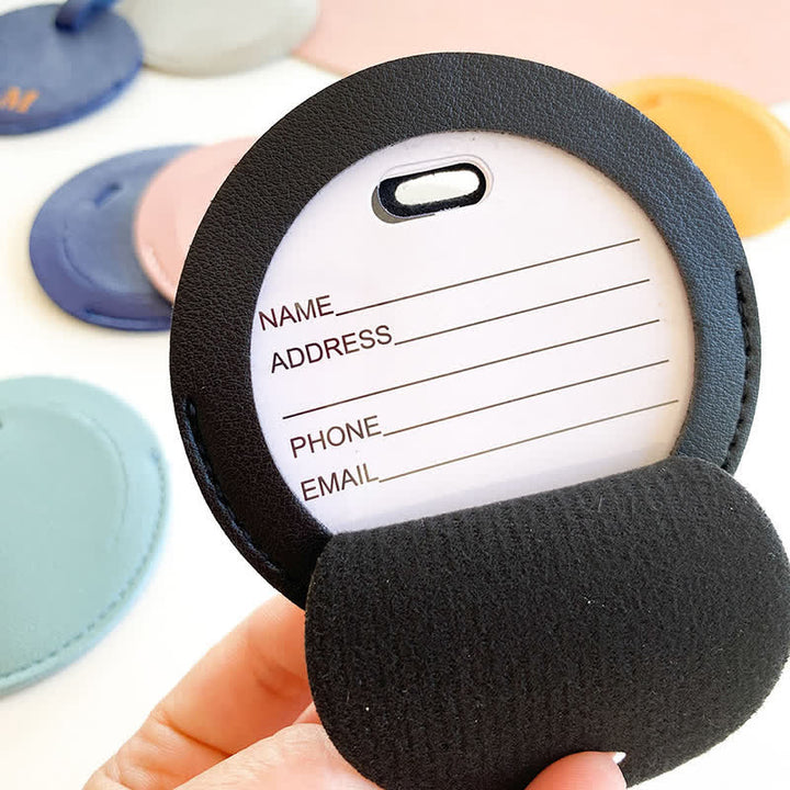 Etiqueta de equipaje redonda de un solo lado con texto personalizado - image 8