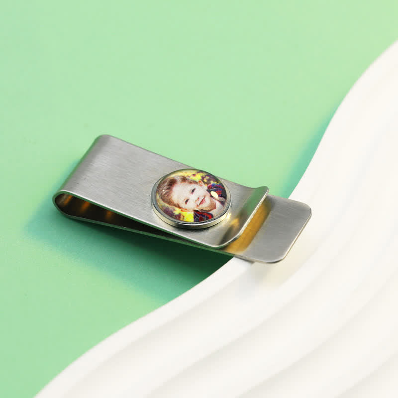 Clip para billetes con foto a color personalizada, ideal para regalar en bodas