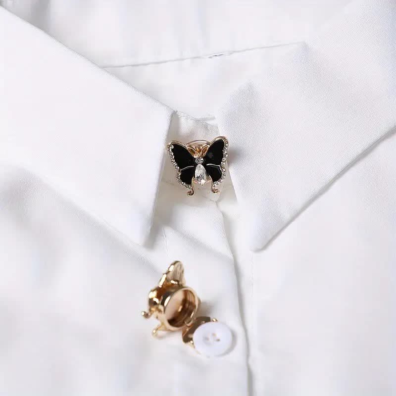 1 par de cubiertas de botones de camisa a presión estilo mariposa