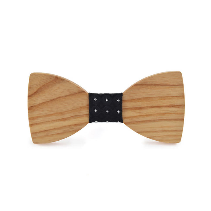 Pajarita de madera para boda con nombre personalizado grabado para hombre - Madera de fresno blanco - Estilo #4 - image 22