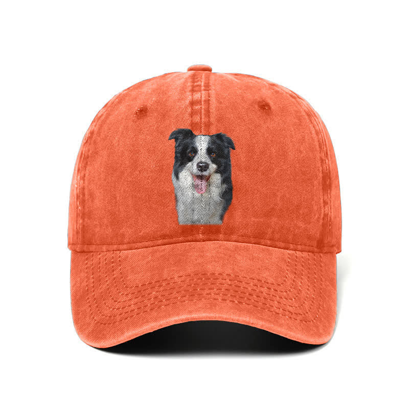 Gorra de béisbol ajustable para amantes de los perros Border Collie negro