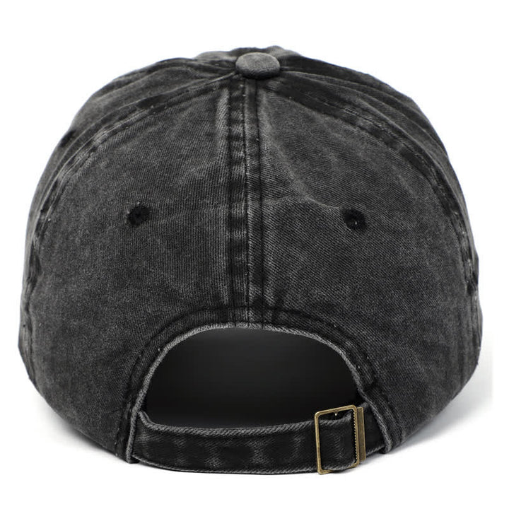 Gorra de béisbol ajustable con bordado floral de flores blancas - image 4