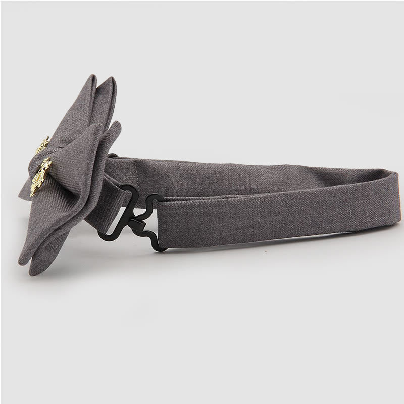 Pajarita de boda para hombre con flores metalizadas para festivales - image 3