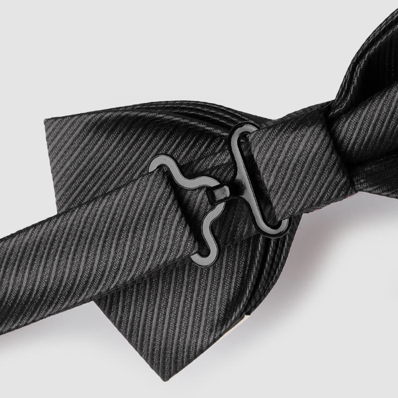 Pajarita de sarga con punta de metal dorado para hombre - image 6