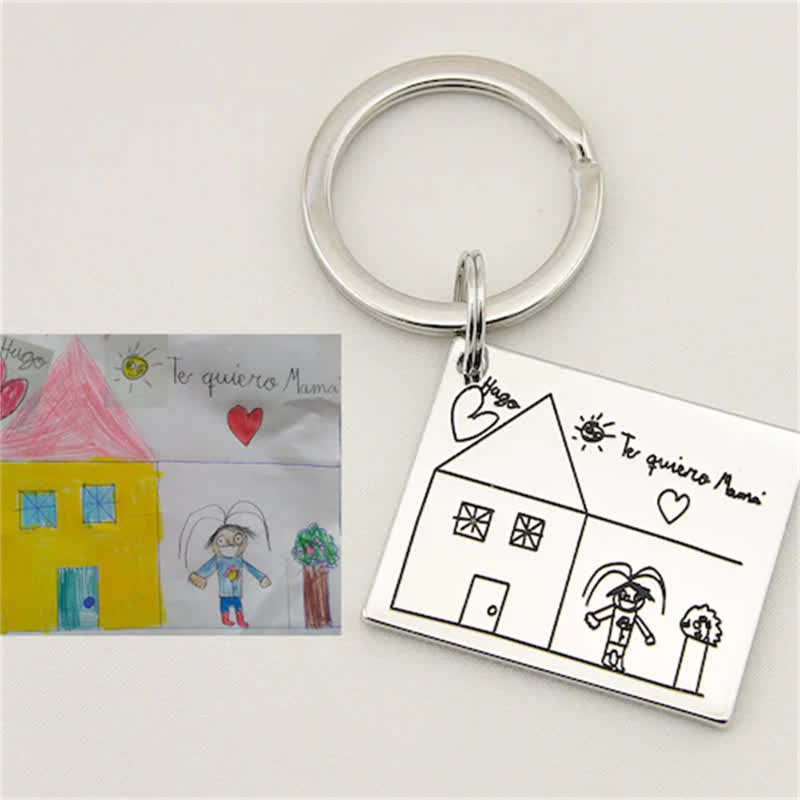 Llavero con dibujo infantil real de Creative Cutsom - image 3