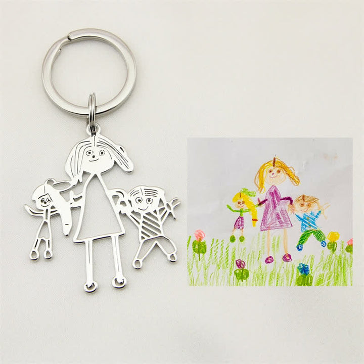 Llavero con dibujo infantil real de Creative Cutsom - image 5