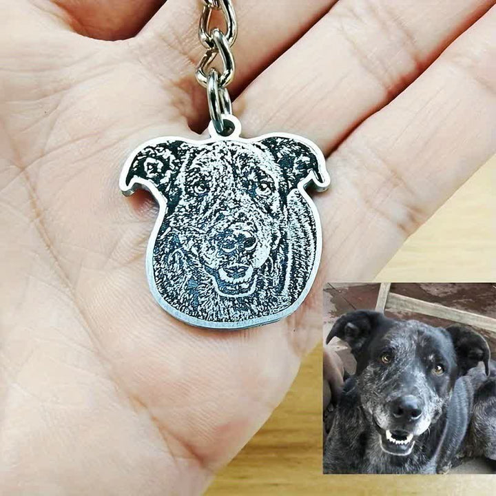 Llavero con foto conmemorativa con retrato de mascota personalizado - image 4