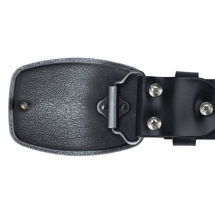 Cinturón de cuero retro con águila americana y libertad para hombre