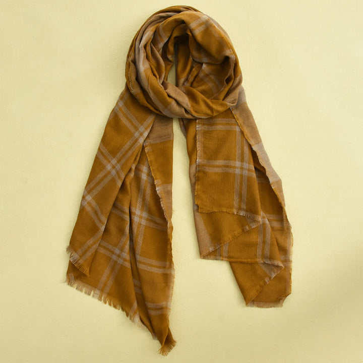 Bufanda informal de cuadros estilo británico para hombre