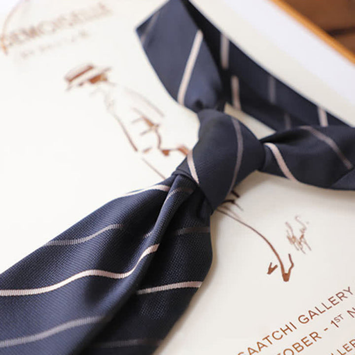 Corbata clásica de rayas para uso diario en la oficina para hombre