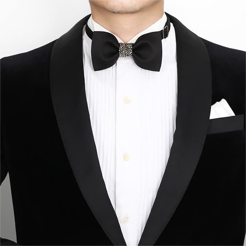 Pajarita con detalles brillantes en el centro para hombre - image 5