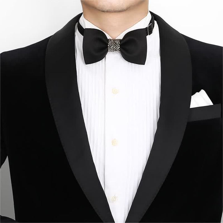 Pajarita con detalles brillantes en el centro para hombre - image 5