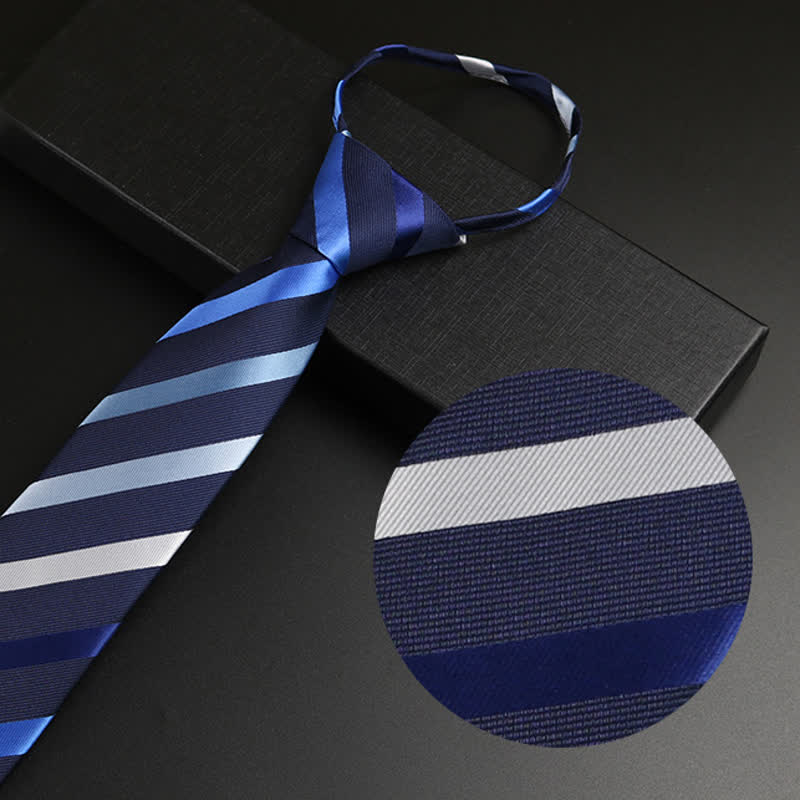 Corbata con cremallera azul grisácea para hombre Horizon