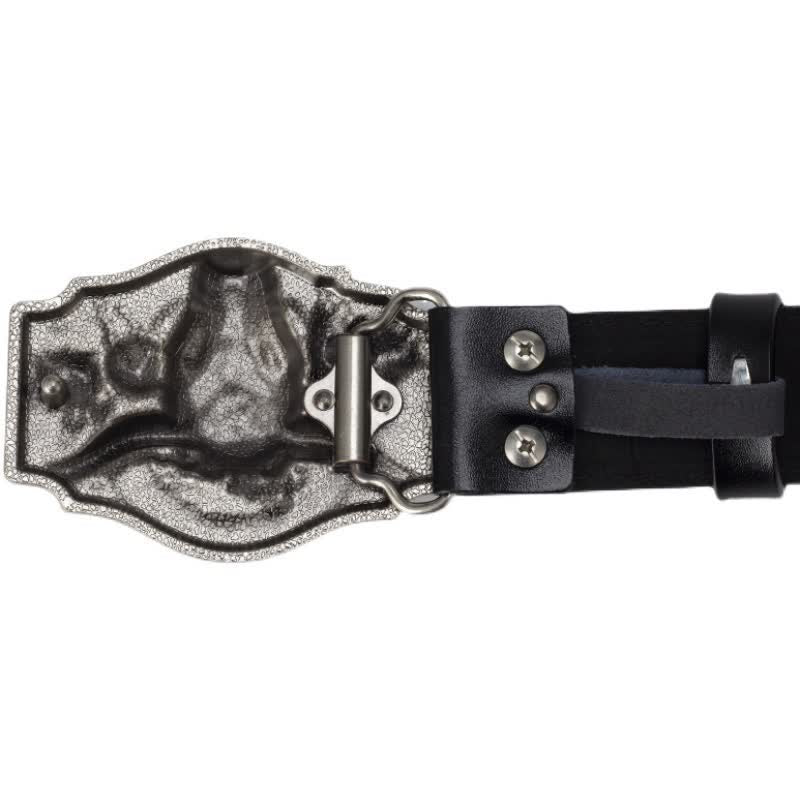 Cinturón de cuero con relieve de toro Longhorn para hombre