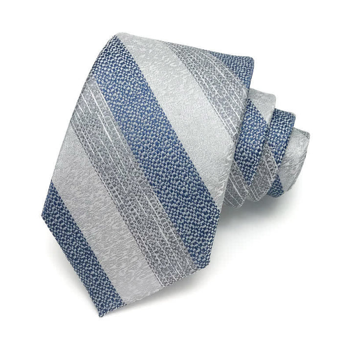 Corbata ancha de rayas múltiples para hombre