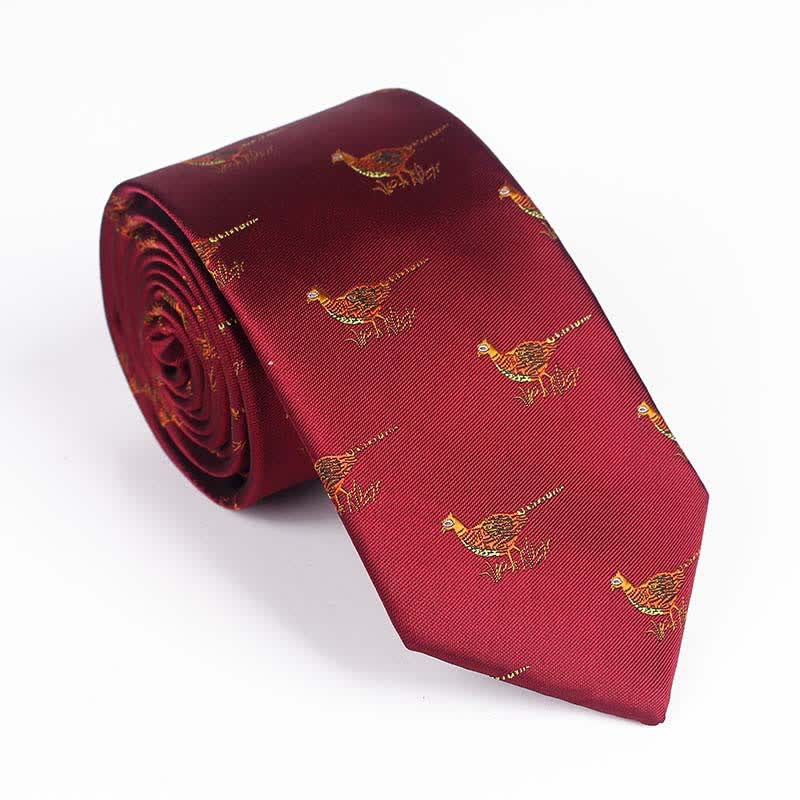 Corbata bordada con pájaro volador para hombre
