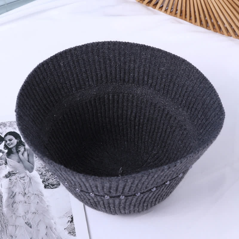 Sombrero de pescador con perlas para vacaciones de mujer