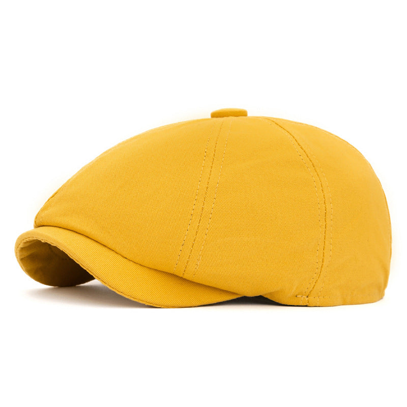 Boina octogonal retro británica de primavera y verano - Amarillo - Ajustable (22 1/2"-24") - image 12