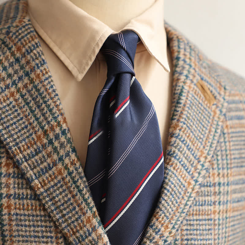 Corbata clásica de rayas para uso diario en la oficina para hombre