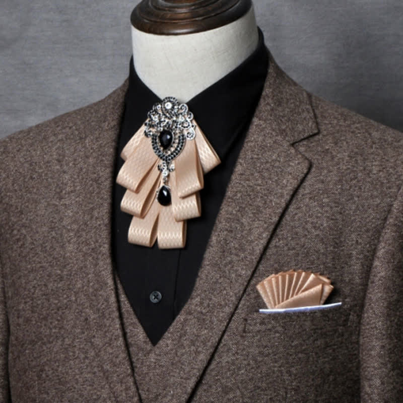 Conjunto de 3 pajaritas con diamantes de imitación negros a cuadros