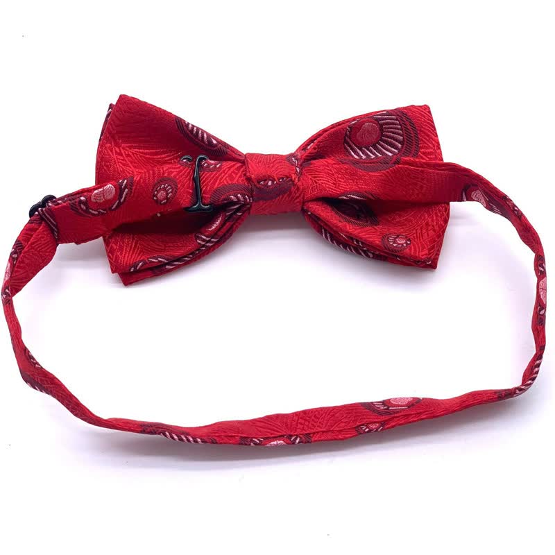 Pajarita con estampado de plumas de pavo real para hombre