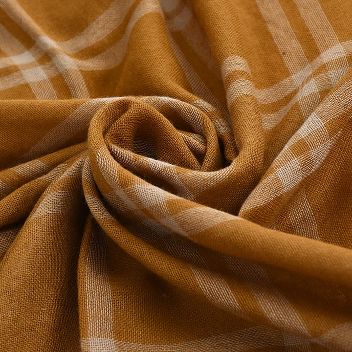 Bufanda informal de cuadros estilo británico para hombre