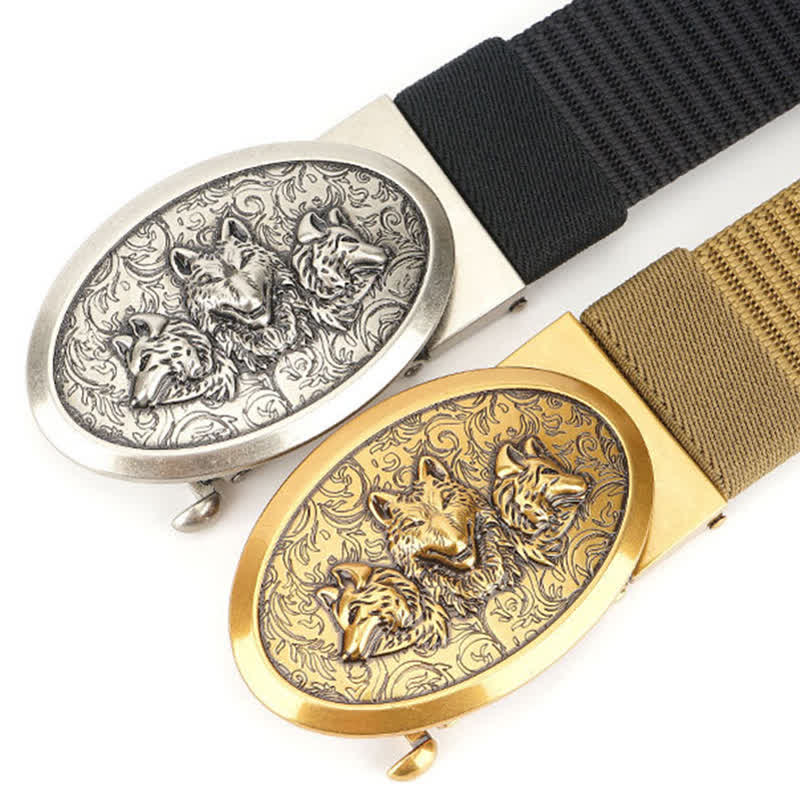 Cinturón de nailon sencillo Hungry Wolves para hombre