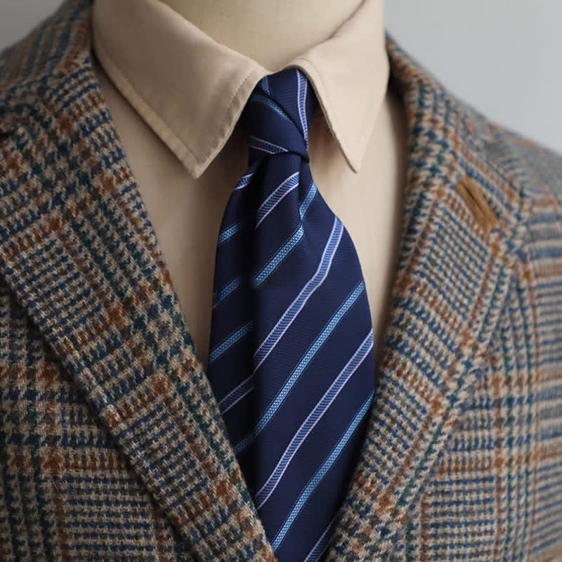 Corbata clásica de rayas para uso diario en la oficina para hombre