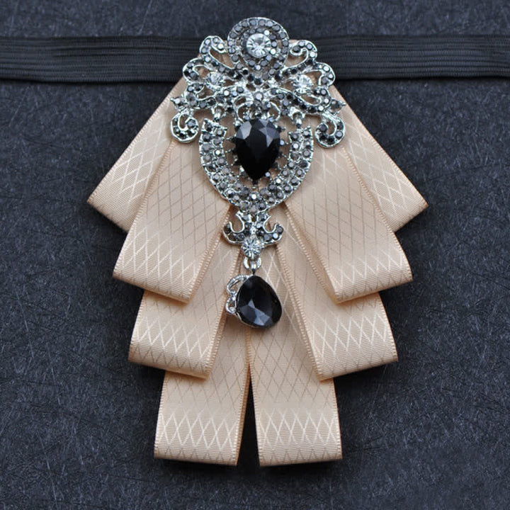 Conjunto de 3 pajaritas con diamantes de imitación negros a cuadros