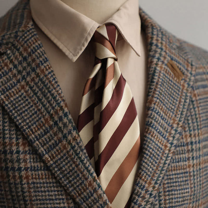 Corbata clásica de rayas para uso diario en la oficina para hombre