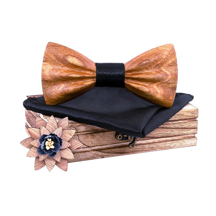 Juego de 3 pajaritas de madera con pliegues tallados a mano para hombre