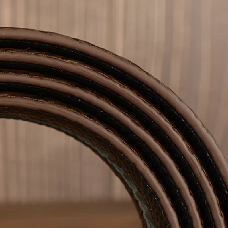 Cinturón de piel con estampado de cocodrilo y elefante punk para hombre