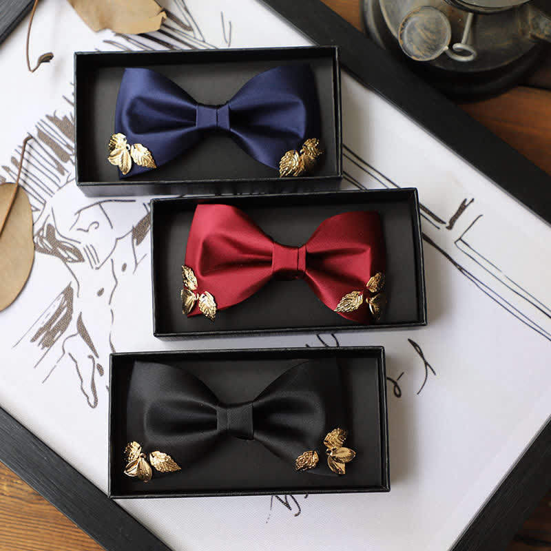 Pajarita de boda con diseño de hojas de jardín para hombre.