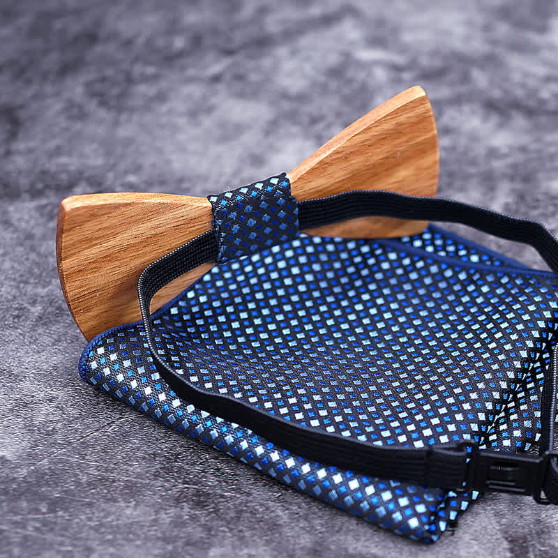 Juego de 3 pajaritas de madera con forma de alce navideño para hombre