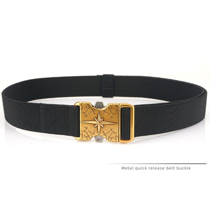 Cinturón elástico de lona táctico de liberación rápida para hombre