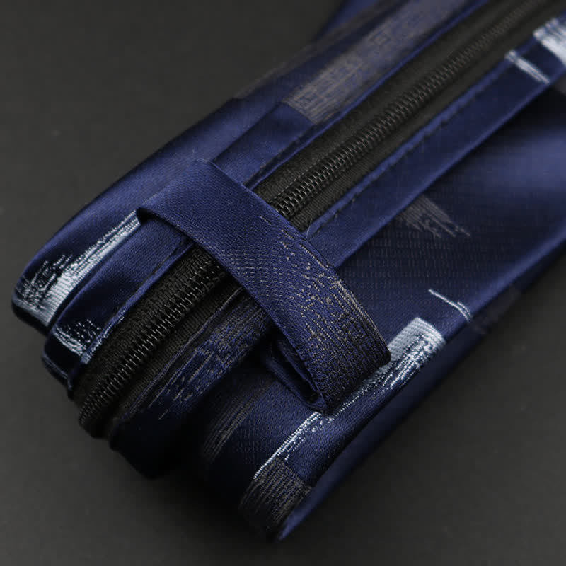 Corbata con cremallera azul grisácea para hombre Horizon